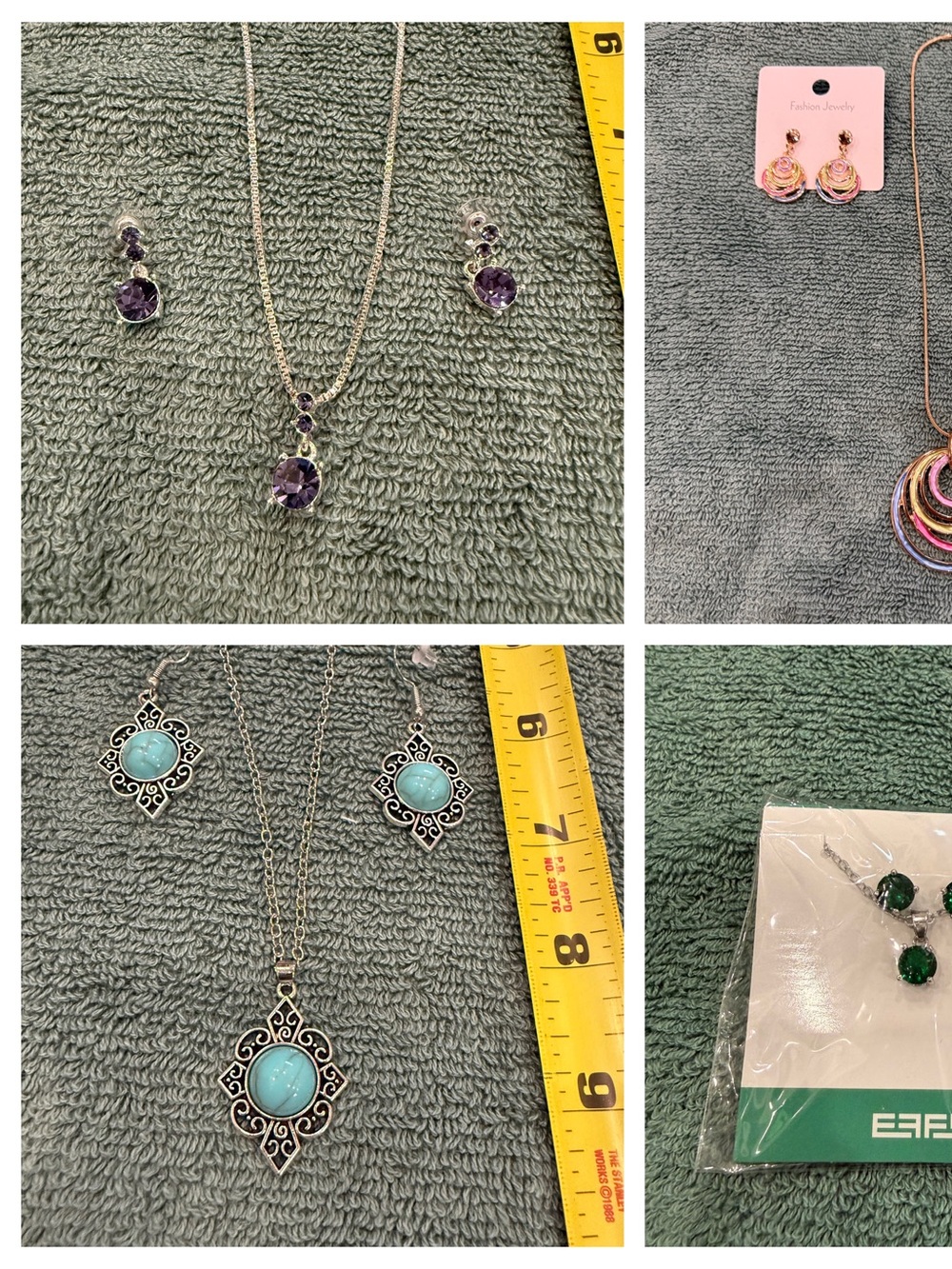 4 necklace sets sold as group